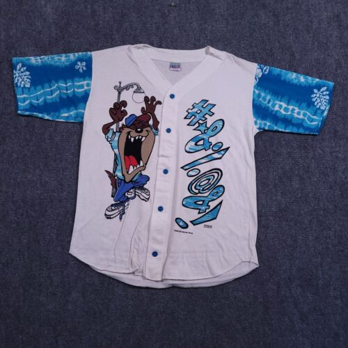 Taz Looney Tunes 90's Baseball Jersey T Shirt Men's XL 1994 Freeze Made In USA