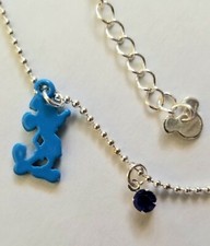 18" Mickey Mouse Charm Gem NECKLACE Disney Pick a Color - PINK GREEN BLUE ORANGE