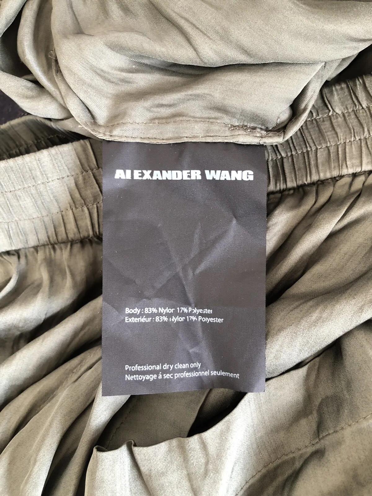 Alexander Wang Shorts Skort Army Khaki Olive  Size 2 Designer image 4