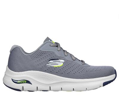 Skechers Herren Arch Fit Infinity Cool Sportschuhe in Grau, Größen 10 bis 14