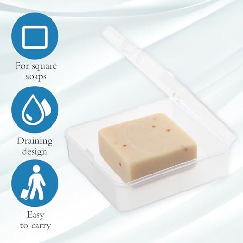 2 Pack Travel Soap Holder Box Container Portable Soap Case for Bathroom - Picture 6 of 7