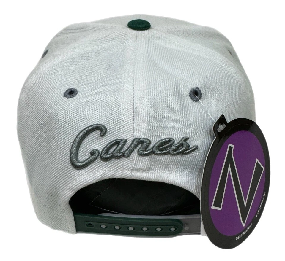 Zephyr NCAA Miami Hurricanes RARE "Z11" Flat Bill SnapBack Hat BRAND NWT - Image 3 of 4