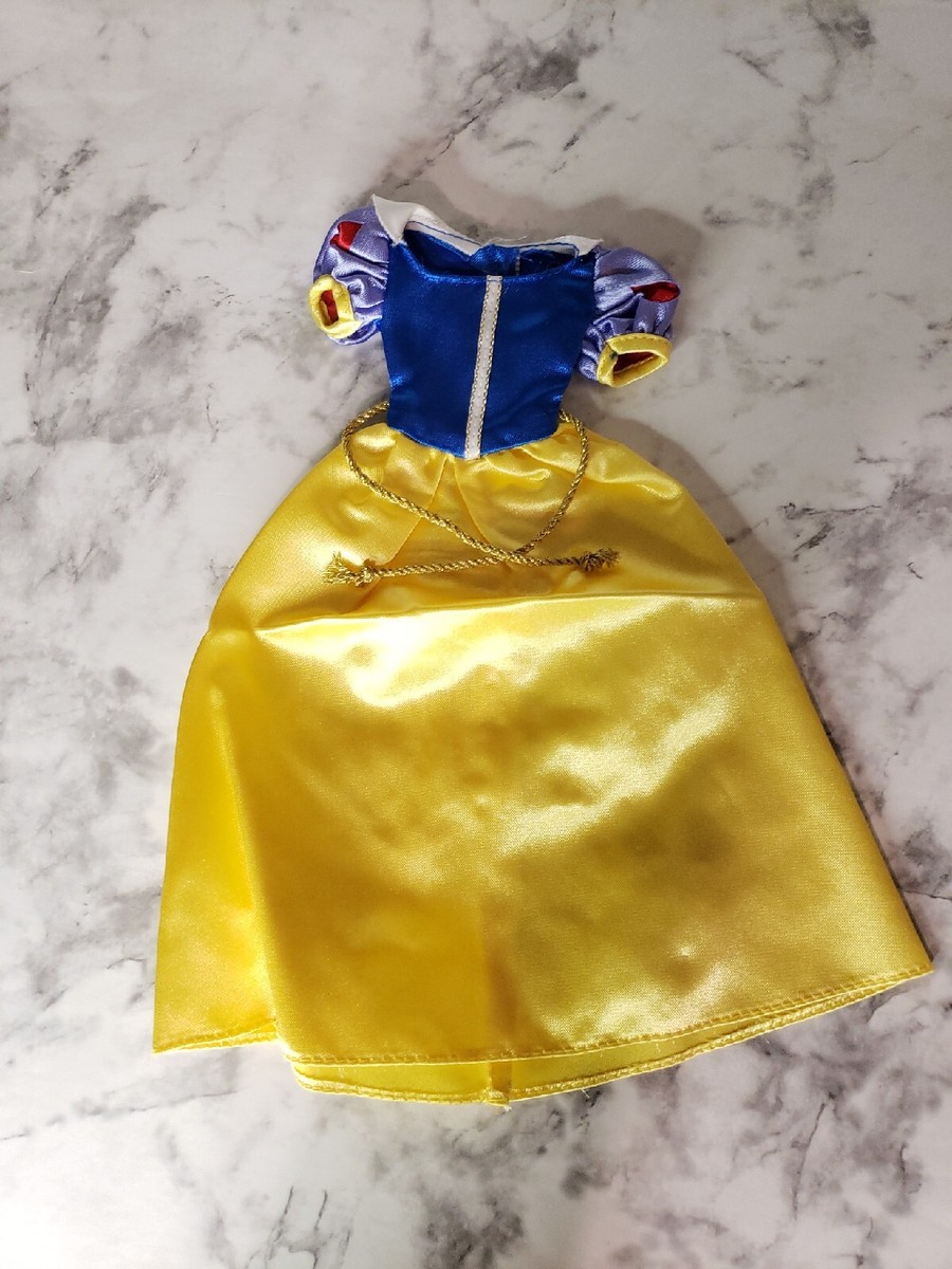 Disney Princess Snow White Doll Dress Blue Yellow Gold Belt | eBay