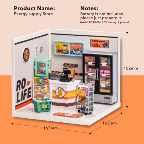 Rolife 1:24 Super Creator Plastic 3D Dollhouse 6-set Decor DIY Adult LED Gifts - Picture 39 of 104