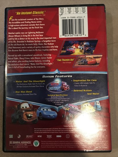 Cars Kid DVD Movie 2006 Family Fun Comedy Child Friendly Adventure Mater - Picture 2 of 2