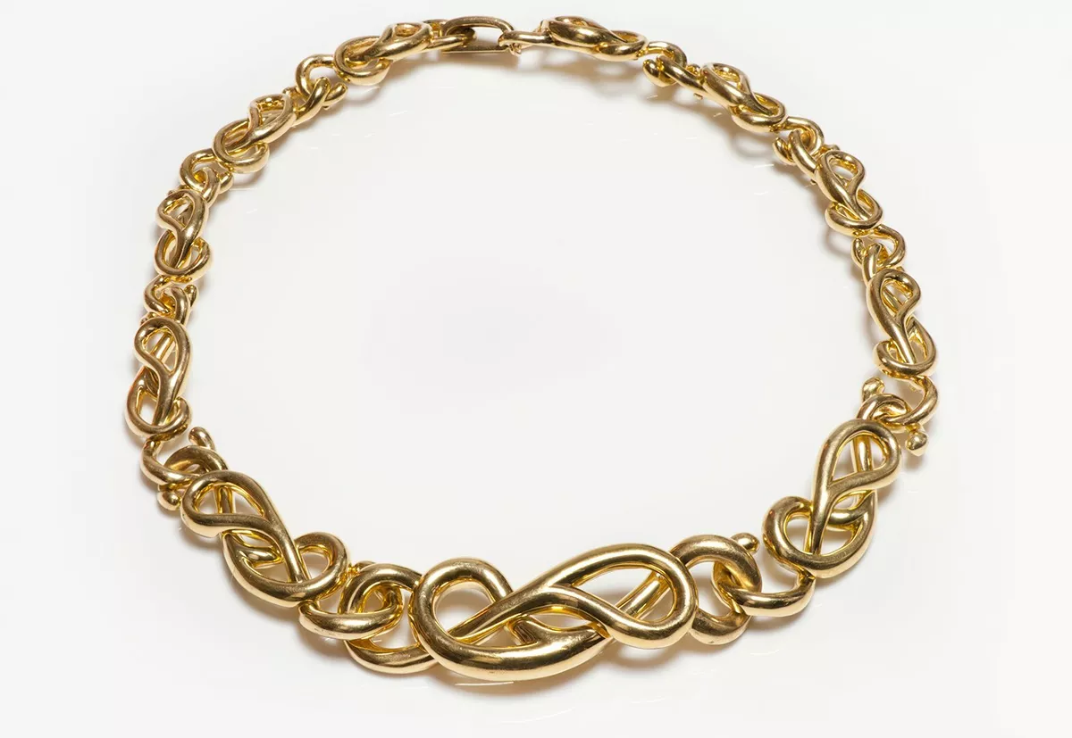 Vintage gucci gold best sale necklace
