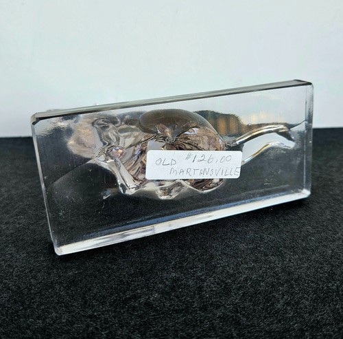 Vintage New Martinsville Glass Crystal Dog German Shepard Figurine 111 - Picture 3 of 6