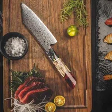 Kurohana (黒花) - Japanese Damascus Steel Chef's Knife (5.5 inch) - 119.99$ MSRP