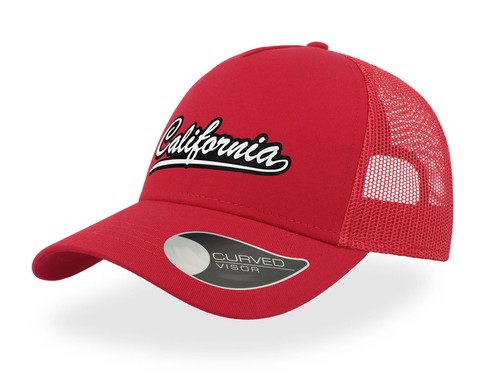 CALIFORNIA TEXT - TRUCKER CAP - HALF MESH SNAPBACK - BASEBALL HAT - UNISEX - Picture 6 of 15