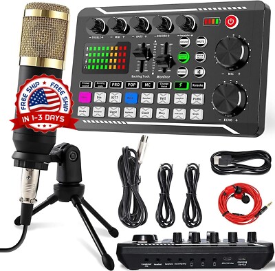Microfono Condensador De Estudio Profesional Para PC Youtubers Podcast Streaming