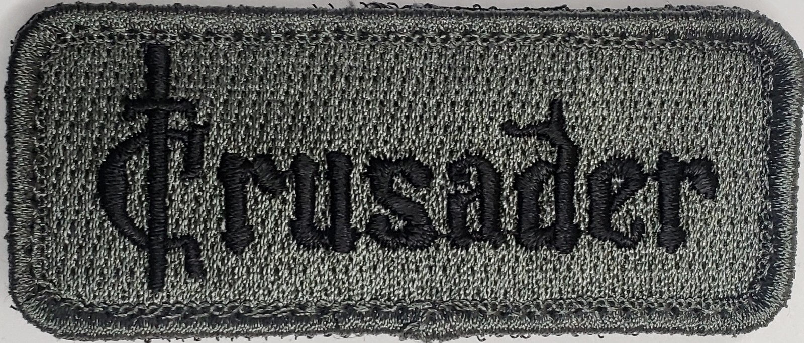 🔥 CRUSADER ACU Dark Tactical Hook & Loop Embroidered Patch