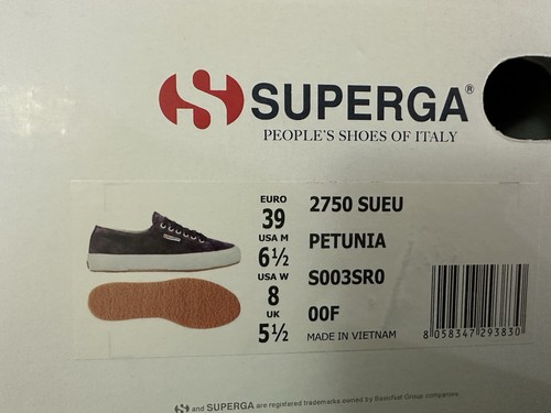 NEW SUPERGA 2750 Suede - Woman’s Sneak - Petunia Purple Colour. Size 39 Euro - Picture 3 of 23