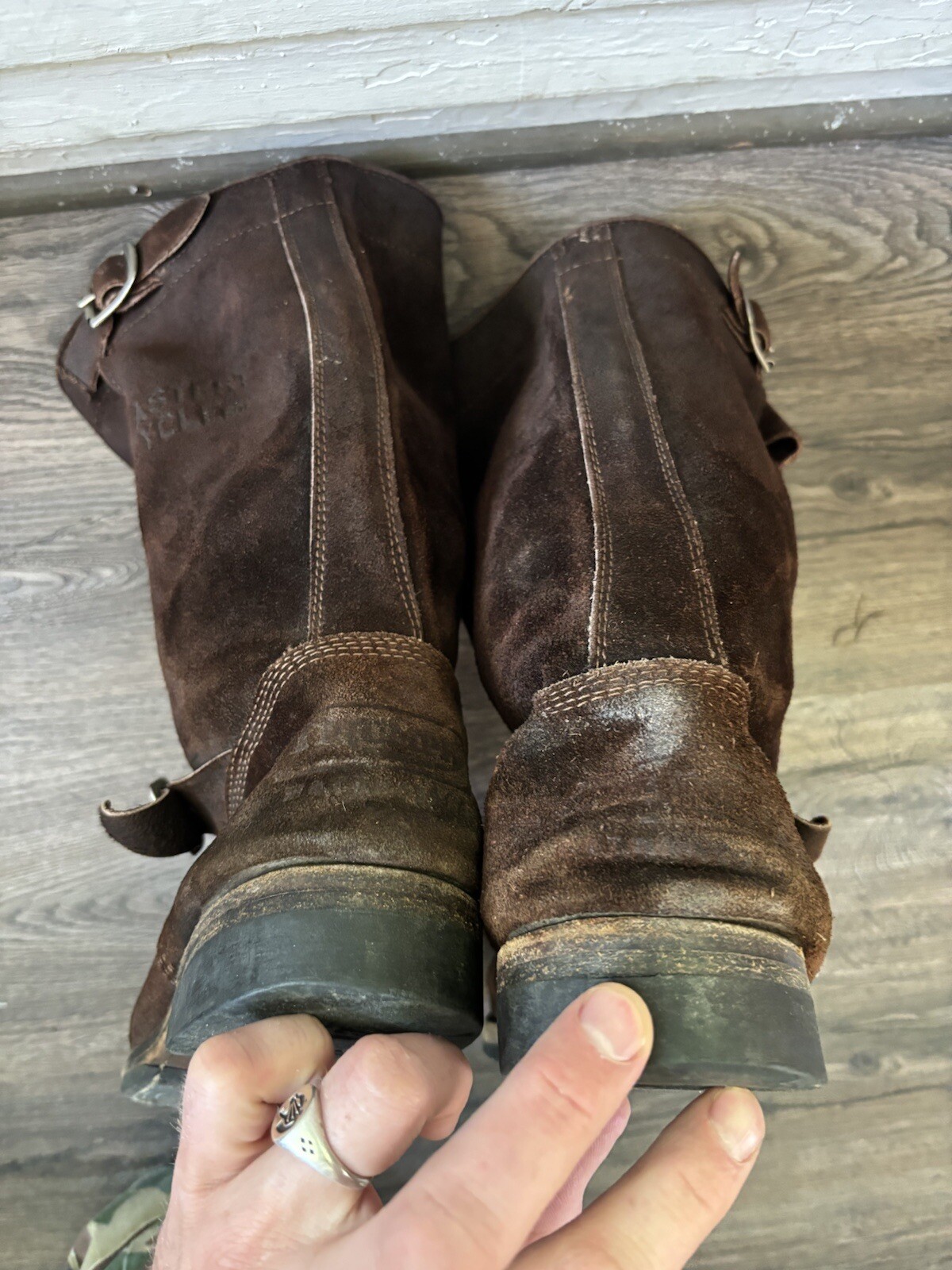 mens , Triumph motorcycle boots , Paul Smith , brown suede, Size 10.5