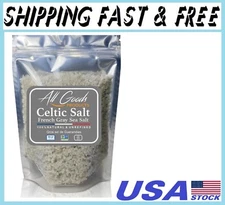 All Goods 5oz Coarse, Hand Harvested Celtic Salt Organic 82 Minerals Coarse, Fr
