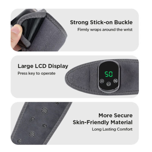 USB Electric Heated Wrist Massage Hand Joint Vibration Relaxation Pain Relief UK - Picture 14 of 18
