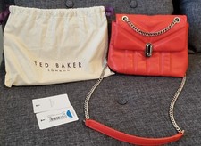Ted Baker Ayalina Bag Leather Puffer Quilted Crossbody Red Mini