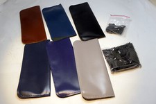 Soft PU Leather / Suede Sunglasses Case Eyeglasses - Pack of 6 lot multi-color