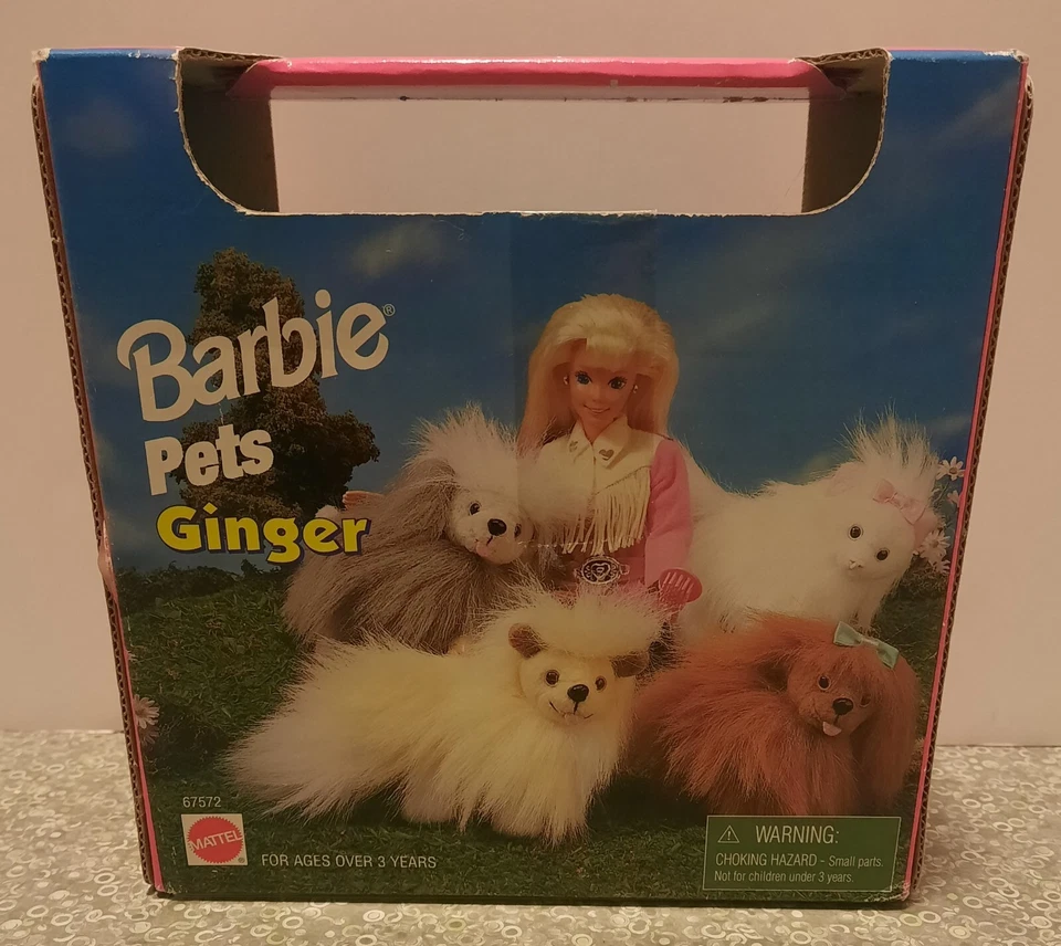 Плюшевая белая персидская кошка Barbie Pets Ginger 1996 No 67572 - Изображение 4 из 4