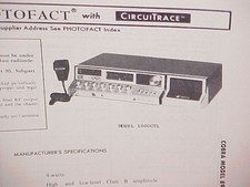 1978 COBRA CB RADIO SERVICE SHOP MANUAL MODELS 89GTL  1000GTL