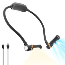 Led Neck Reading Light Rechargeable,Book Lights for Reading at Night in Bed,3