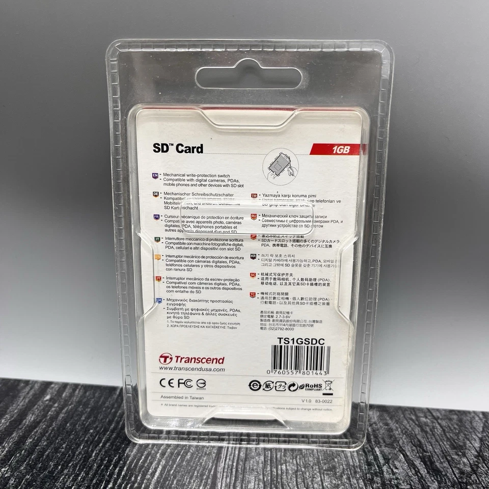 Transcend 1 GB SD Flash Memory Card TS1GSDC - Image 2 of 2