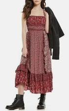 Women Pepe Jeans dress burgundy viscose 36 / S /