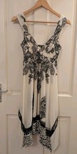 Stella Morgan Cream/Black Handkerchief Dress Size S
