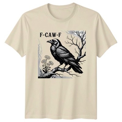 F-Caw-F Rabe Vogel Tiere Herren T-Shirt Damen Grafik Tee Natur Unisex Top