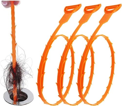 #ad 3 Pack 25 Inch Drain SnakeDrain Clog RemoverSink Snake for Sewer Kitchen Si... $14.09