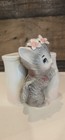 Vintage RARE Japan Cat Planter Gray Kitten w Milk Bottle Napco Lefton Norcrest  — photo 7