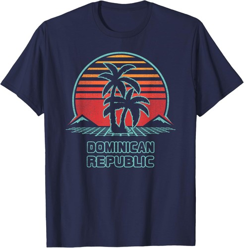 Dominican Republic Retro Vintage 80s Style T-Shirt Hoodie