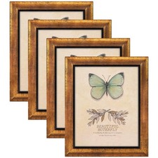 XUANLUO 8x10 Picture Frames Set of 4 Rustic Retro 8 x 10 inch, Gold-4pcs