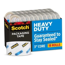 Scotch 3850 Heavy-Duty Packaging Tape Cabinet Pack 1.88" x 54.6yds 3" Core