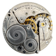 Antique 16s 1923 Elgin 7 Jewel Mechanical Pocket Watch Movement 291 USA