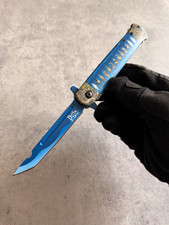 8.5" Spring Assisted Folding Pocket Knife, Stainless Steel