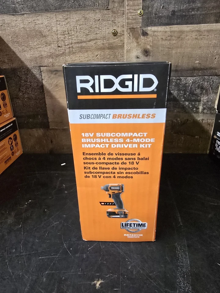 Ridgid *New In Box* SubCompact Brushless 18V 4Mode IMPACT DRIVER KIT R872311k - Image 2 of 3