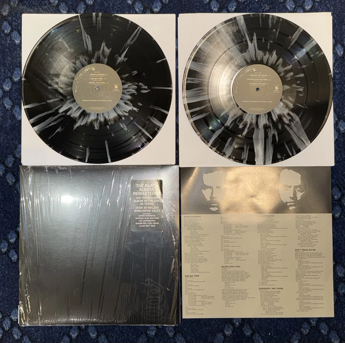 Metallica S/T Black Album Las Vegas Pop Up Shop Black W/white Splatter Vinyl