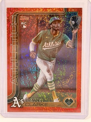 2025 Topps Update Series - Denzel Clarke #US14 Red Holo Foil 2/5 (RC)