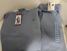Men s Champion 2 Pc Set Hoodie Sz XL Sweatpants Sz Light Blue NWT