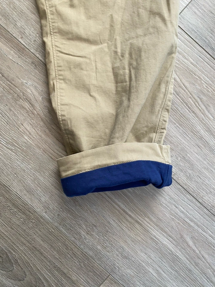 Lands End Niños Uniforme Escolar Caqui Pull On Pantalones Grueso Forro Azul XXL 18/20 Foto 3 de 4
