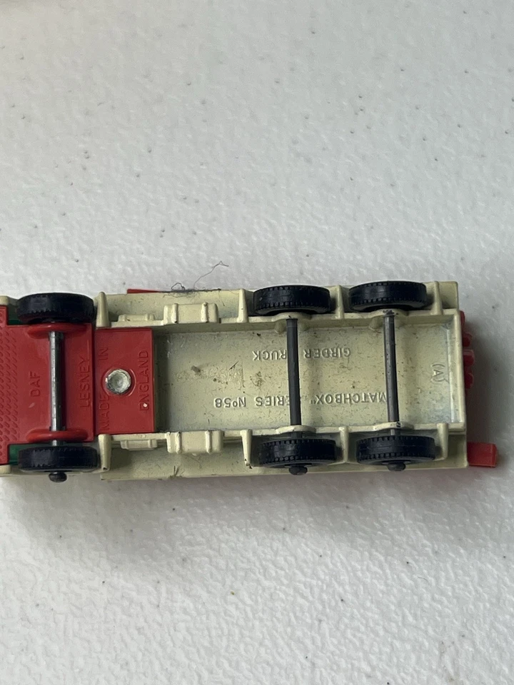 Camión viga vintage Lesney #58C DAF 1968 en caja E4 original sólida caja original Foto 4 de 4