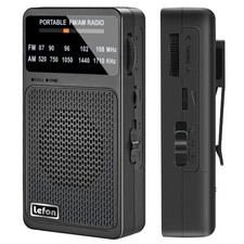 Portable Radio AM FM, Battery Operated Mini Transistor Radios with Back Clip ...