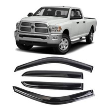 Window Visors Deflectors Tape-On 2009-2018 Dodge RAM 1500/2500/3500 Crew Cab
