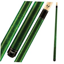 Valhalla 100 Series No Wrap 2 Piece 58  Pool Cue Stick, Billiard 19oz Green