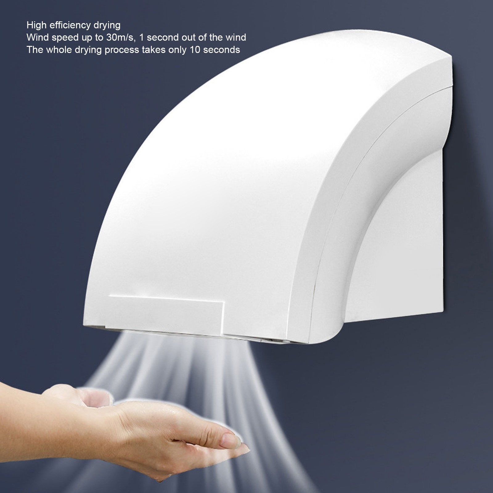 1200W Automatic Hand Dryer Strong Airflow Fast Drying For Bathroom Trending