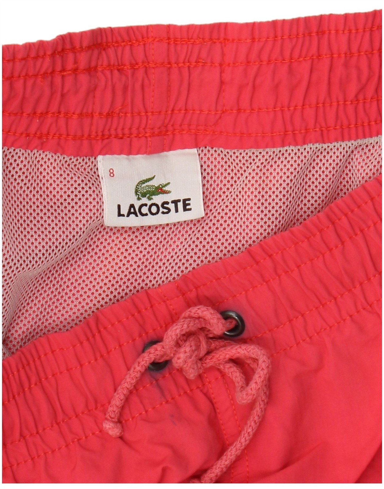 Lacoste Mens Swimming Shorts Size 8 3XL Red Polyamide BM25 thumbnail 4
