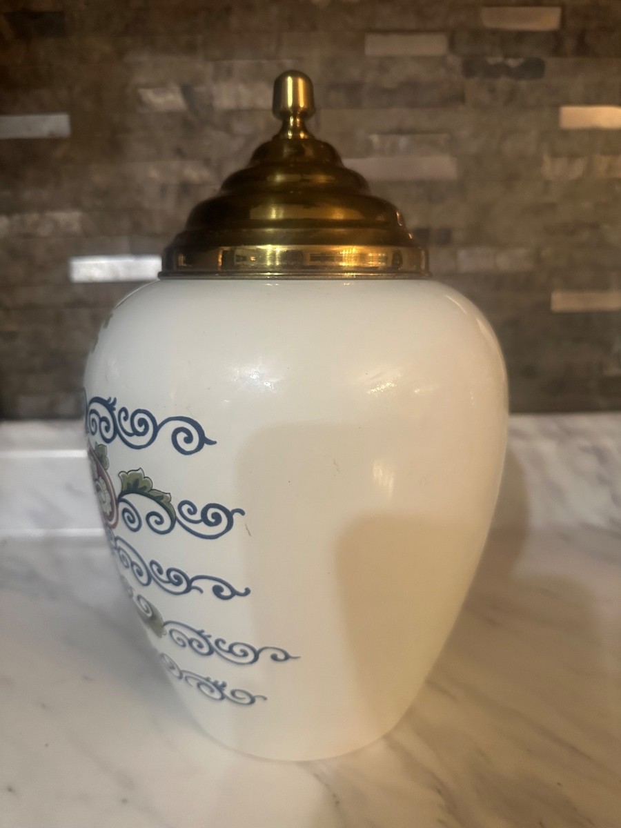 tobacco jars with state names DELFT Tobacco Jar with Maryland State Name with Lid