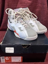 Nike Air Jordan True Flight White Basketball Sneakers Size 6.5Y- 343795-123