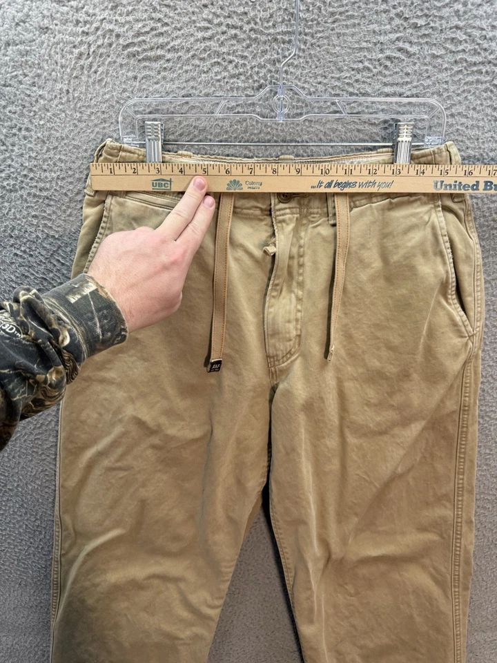 Pantalones de Colección Abercrombie & Fitch Para Hombre 31R Bronceado AF92 Fatigues Sueltos Grunge Y2K * Foto 3 de 4