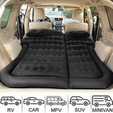 Car SUV Air Bed Sleep Travel Inflatable Mattress Seat Cushion Mat Camping WPump